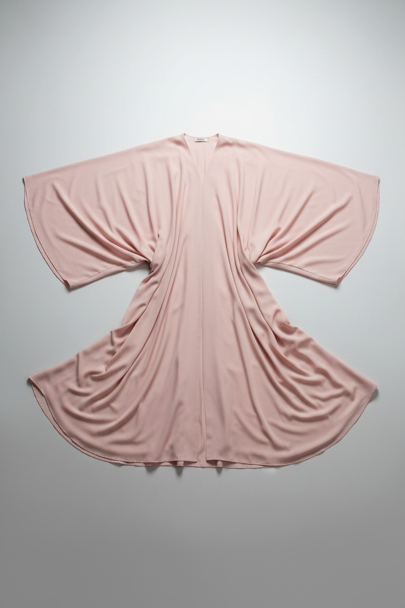 Butterfly Abaya in Blush Pink - Flat lay