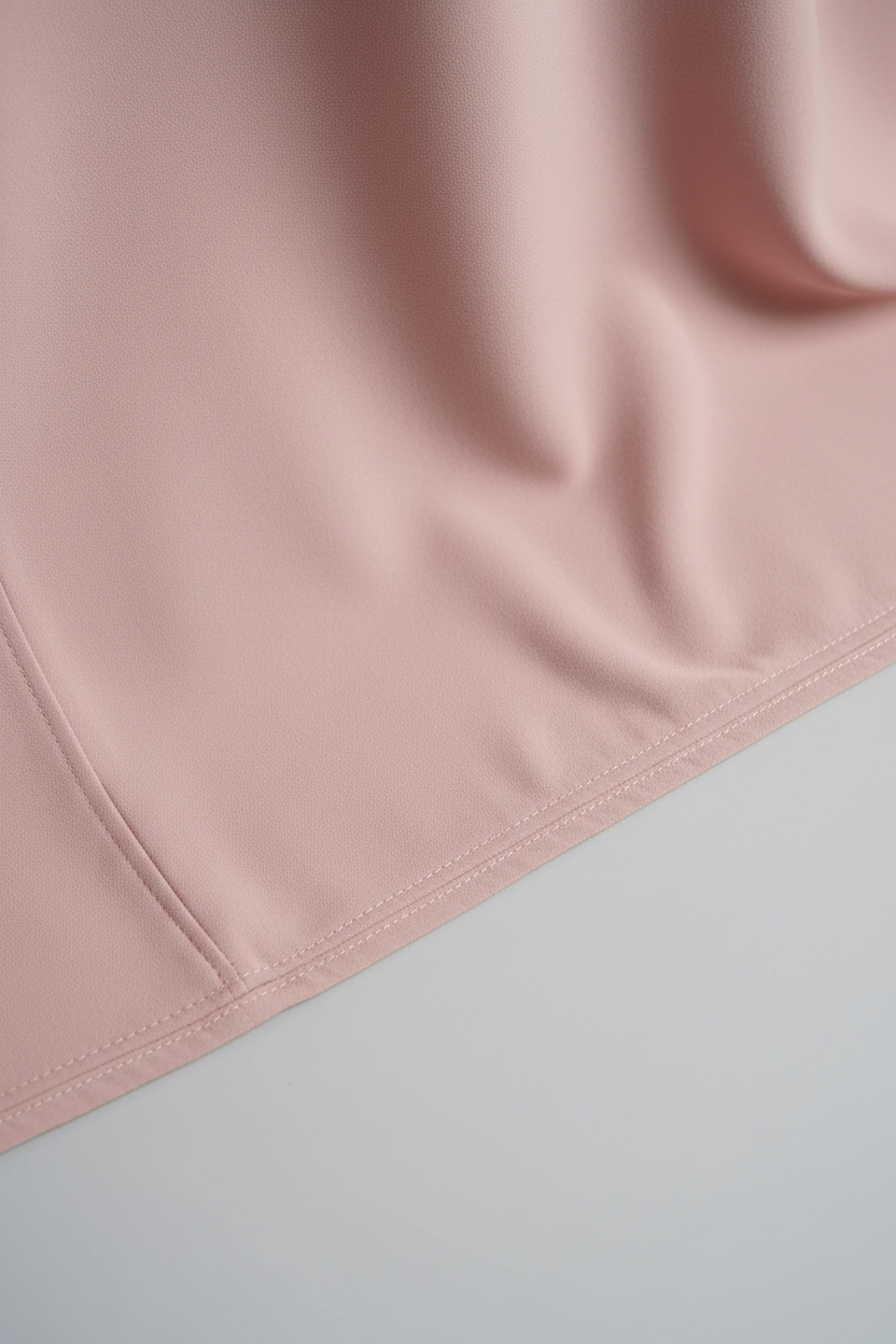 Flowy Crepe Abaya in Blush Pink - Fabric detail