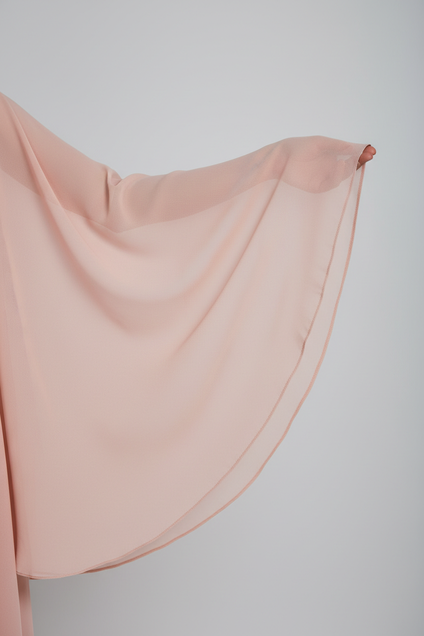 Butterfly Abaya in Blush Pink - Sleeve detail